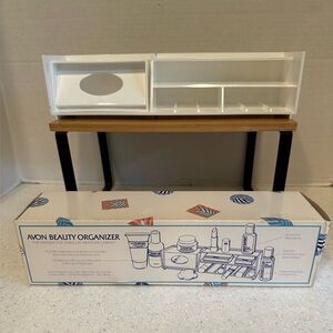 Vintage Avon Beauty Organizer White Bath Makeup Storage Unit Modern Design